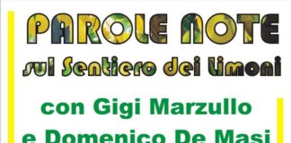 Parole Note sul Sentiero dei Limoni rinviato per maltempo a domenica 5.