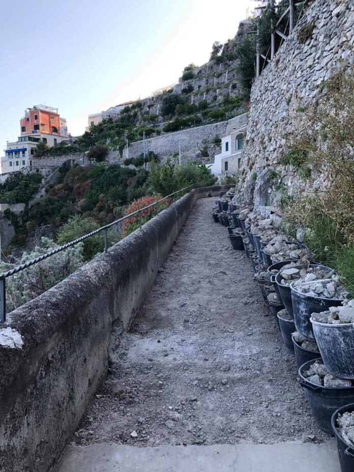 Amalfi - lavori via Nuova Santa Maria delle Signore 1